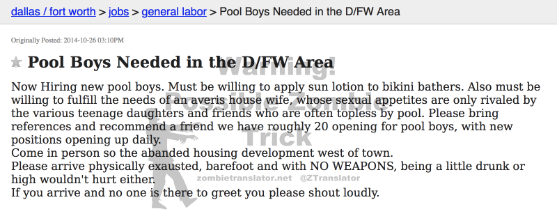 Pool boys Needed in the D/FW Area